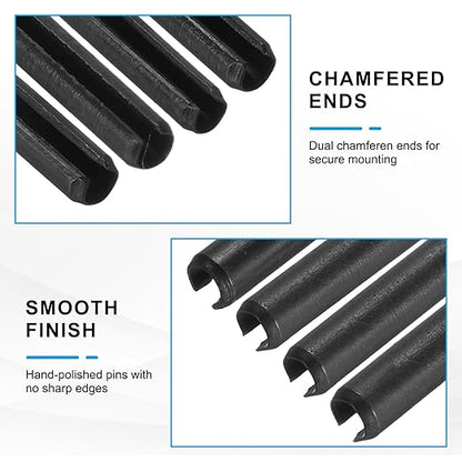 MECCANIXITY 120Pcs Slotted Split Roll Pins 3/50 Inch Dia. 1/2 Inch Length Steel - Image 3