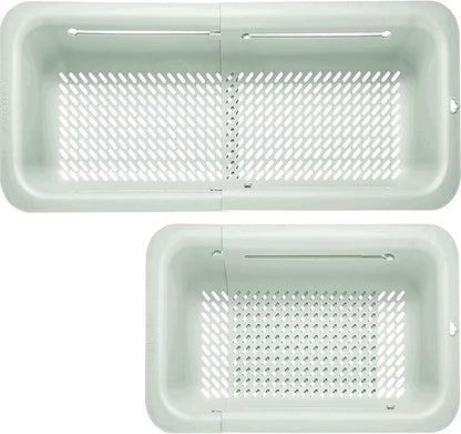LASSHSWA Collapsible Colander for Kitchen, Over the Sink Strainer Basket for by LASSHSWA