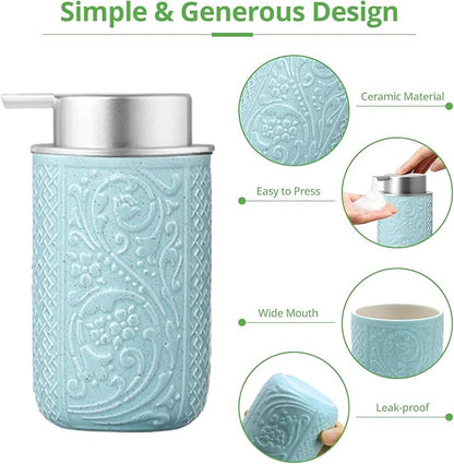 12OZ/350ML Ceramic Foaming Soap Dispenser Empty Hand Soap Dispenser Refillable - Image 5