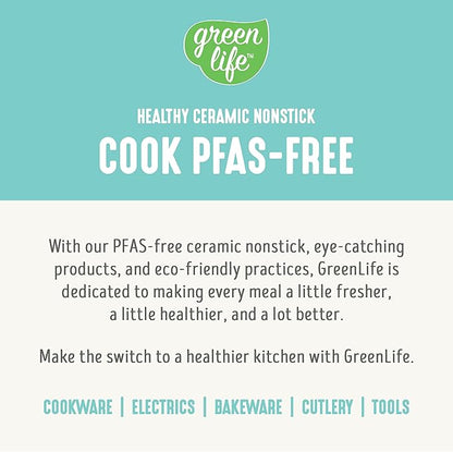GreenLife Soft Grip 16 Piece Cookware Set, Non-Toxic PFAS-Free Ceramic Nonstick - Image 9