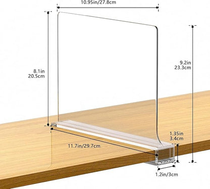 4 PCS Shelf Dividers for Closet Organization Acrylic Clear Closet Shelf Divider - Image 2