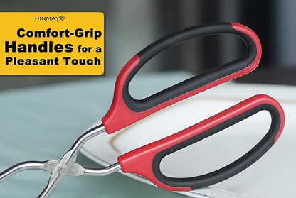 HINMAY Stainless Steel Kitchen Scissor Tongs Set - Image 5