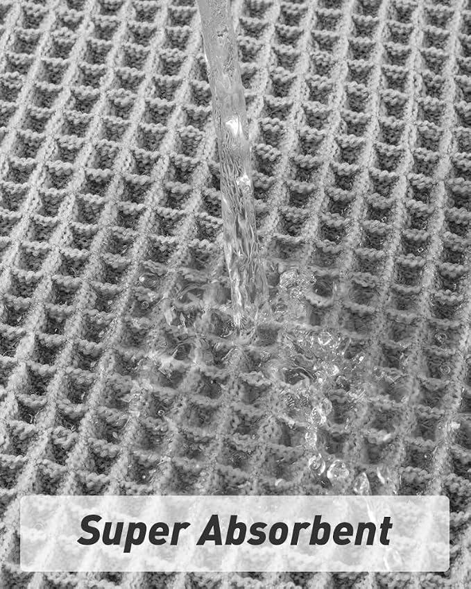 AMOAMI Upgraded Waffle Bath Mat, Super Absorbent Non Slip Bath Mats - Image 3