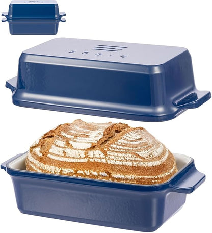 Enameled Cast Iron Dutch Oven for Bread Baking, 9×5 Dutch Oven Pot by RYEDE