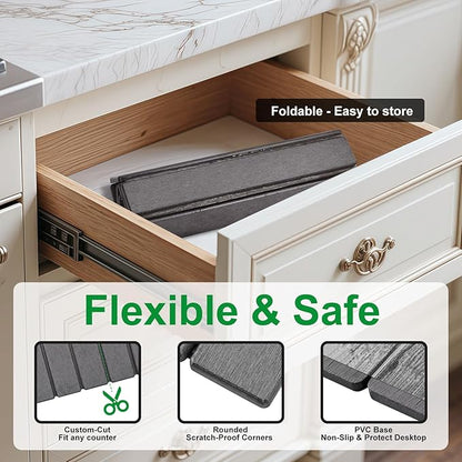 cuomaop Stone Drying Mat for Kitchen Counter Large, Foldable Quick Dry - Image 4