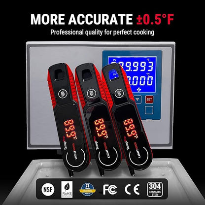 TempPro Lightning 1-Sec Instant Read Meat Thermometer, Kitchen Food Thermometer - Image 2