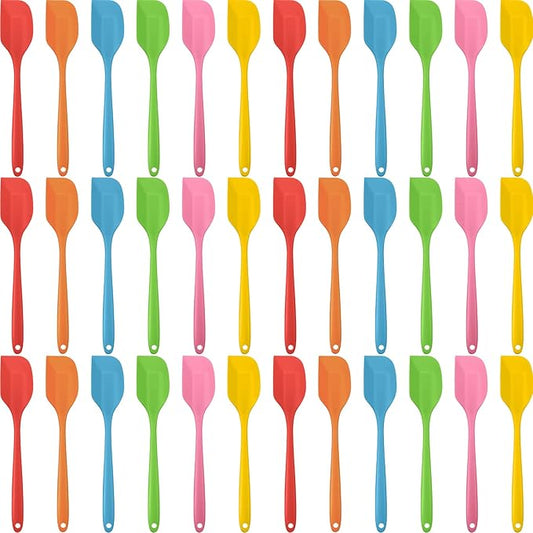 Irenare 36 Pcs Mini Silicone Spatulas Bulk 8.3 Inch Heat Resistant Scrapers by Irenare