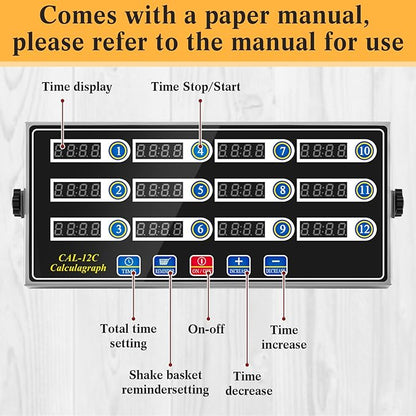 Relaxweex 2 Pack Commercial 12 Channel Digital Kitchen Timer, Wall Mount or - Image 4