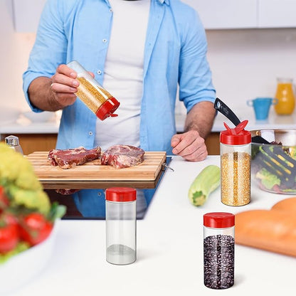 Zhehao 24 Pieces Plastic Spice Containers Plastic Spice Bottles Clear Reusable - Image 6