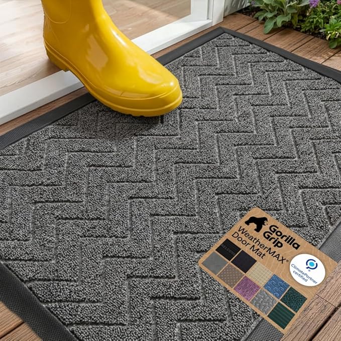 GORILLA GRIP 100% Waterproof All-Season WeatherMAX Doormat US Designed Natural by Unknown