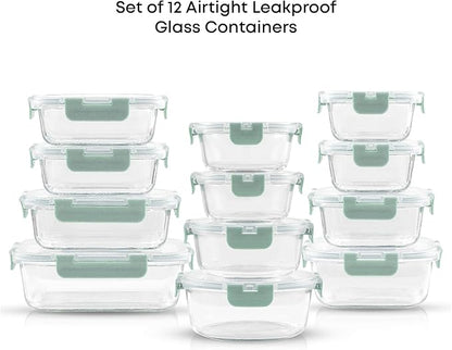 JoyJolt 24pc Borosilicate Glass Storage Containers - Image 3