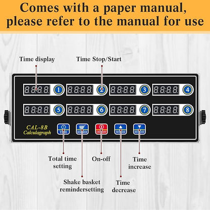 Relaxweex 1 Pack Commercial 8 Channel Digital Kitchen Timer, Wall Mount or - Image 6