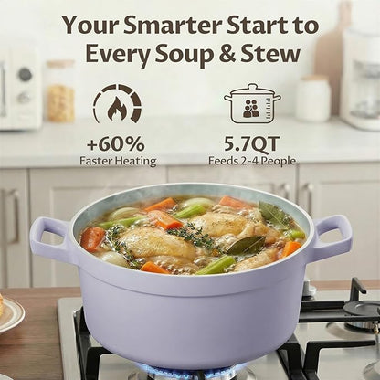 BEZIA 5.7 Quart Nonstick Ceramic Stock Pot - Image 8