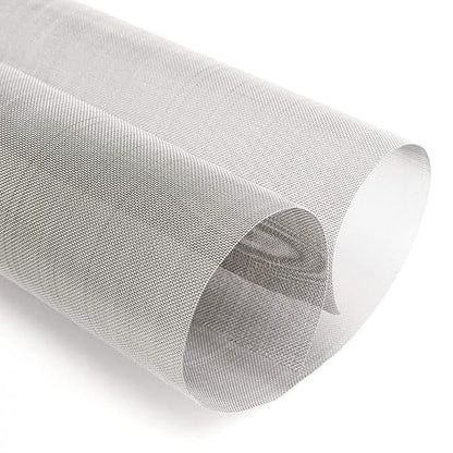 1Pack 100 Mesh 304 Stainless Steel Woven Wire Mesh, Never Rust, Hard and Heat by Basoteeuo