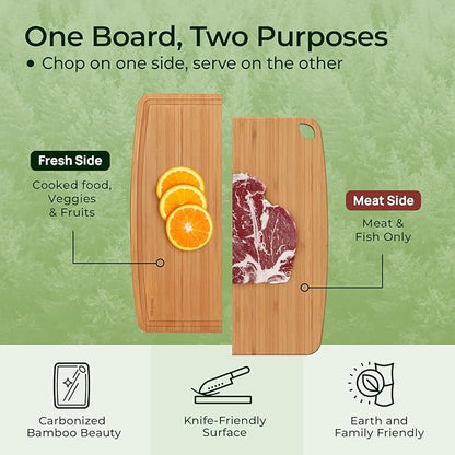 Keechee Dishwasher Safe Bamboo Cutting Board, Lightweight & Durable Wood - Image 4