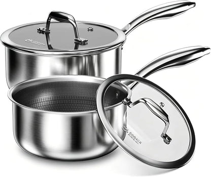 COOKER KING Sauce Pan Set, 1.5 QT & 2 QT Saucepan by cookerking