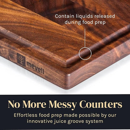 Walnut Wood Cutting Board for Kitchen, Reversible Wooden Cutting Board - Image 6