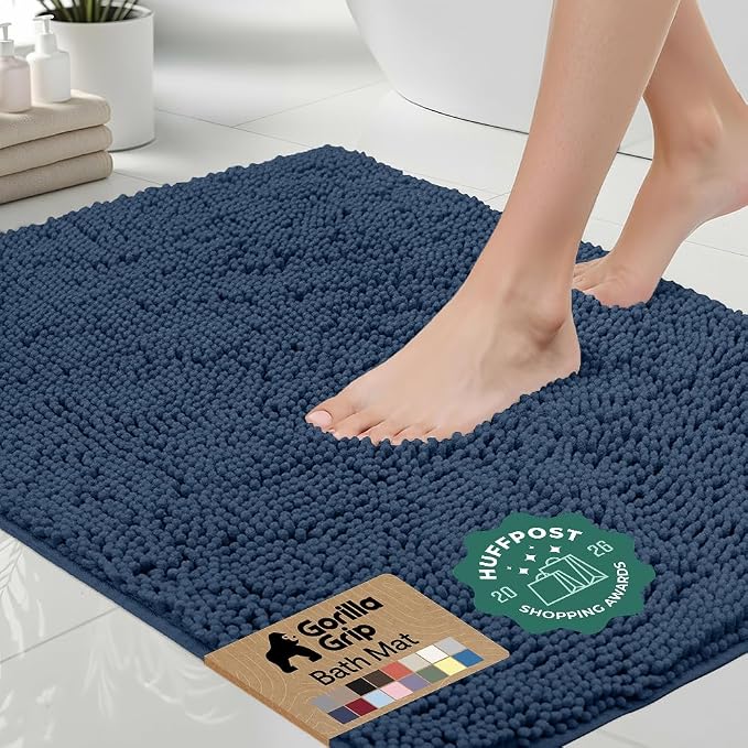 GORILLA GRIP Bath Rug Mat 60x24, Soft Absorbent Chenille, Quick Dry Microfiber by Unknown