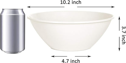 Youngever 10 inch 100 Ounce Plastic Mixing and Serving Bowls, Popcorn Bowls - Image 2