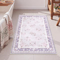LIVEBOX Floral Washable Rug 2x3, Lavender Bathroom Rugs Non Slip Soft Bedroom by LIVEBOX