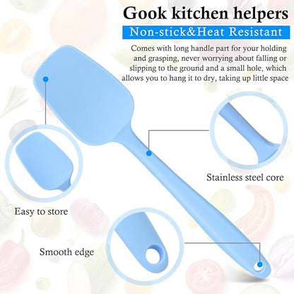 Shappy 4 Pieces Silicone Cooking Spoons 10.6 Inch Heat Resistant Kitchen Spoons - Image 4