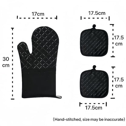 Oven Mitts and Pan Racks 4-Piece Set, Extended Kitchen Oven Mitts and Pan Racks - Image 2