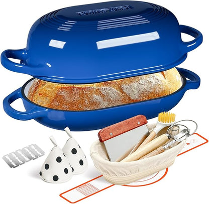 Enameled Cast Iron Dutch Oven for Bread Baking by UmiteChef