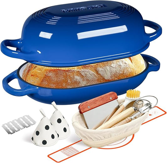 Enameled Cast Iron Dutch Oven for Bread Baking by UmiteChef