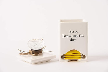 Mud Pie FBA_ Ceramic Tea Bag Caddy - Image 8
