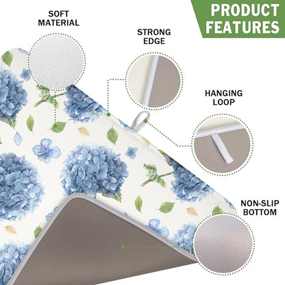 Spring Summer Hydrangea Dish Drying Mat - Image 3
