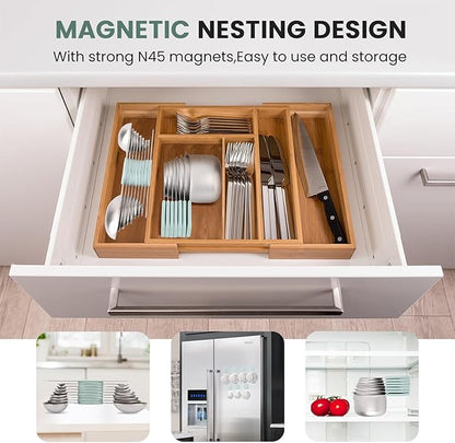 Magnetic Measuring Cups and Spoons Set-Heavy Duty 304 Stainless Steel，Double - Image 5