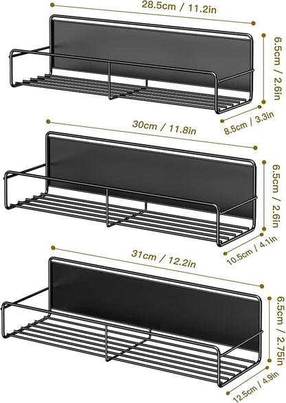Mystozer 3 Pack Magnetic Spice Rack Organizer, Space Saver - Image 2