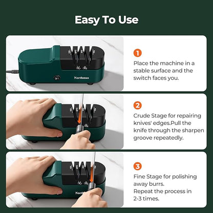 Northmas Knife Sharpener, Professional Electric Knife Sharpener - Image 5