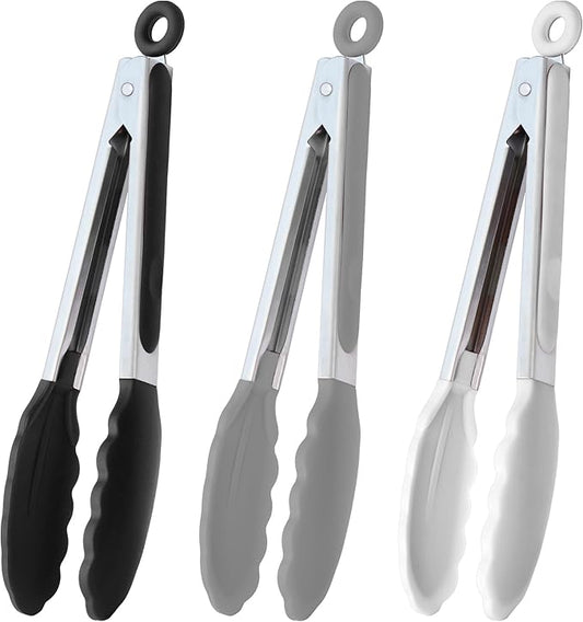 HINMAY 9-Inch Serving Tongs Silicone Tongs by HINMAY