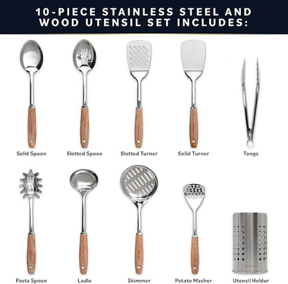 Home Hero Stainless Steel Kitchen Utensils Set - Image 3
