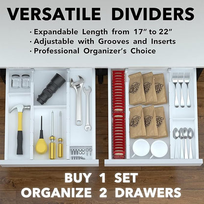 SpaceAid Bamboo Drawer Dividers - Image 5