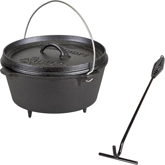 Stansport Pre-Seasoned Cast Iron Dutch Oven by Stansport