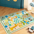 2×3 Small Green Area Rug for Kids Bedroom, Washable Entryway Rug Non Slip by Snoffic