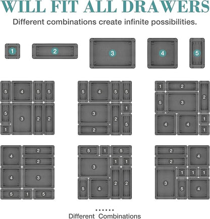 StorMiracle 10 PCS Drawer Organizer Set, 4 Varied Size Bathroom and kitchen - Image 4