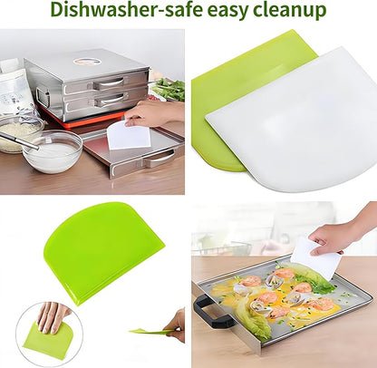 5-Pack Dough Scraper Bowl Food-safe Plastic Dough Cutter Flexible Bench - Image 7