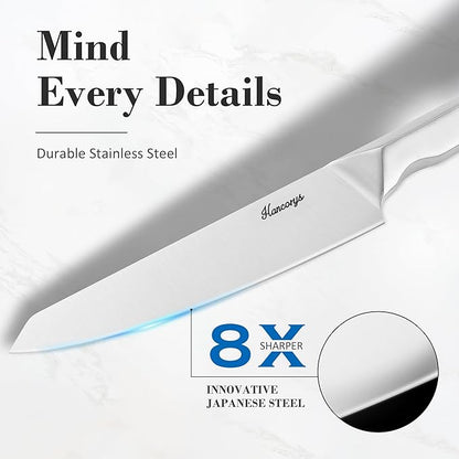 Kitchen Knife Set, Japanese Stainless Steel Knife Block Set - Image 3