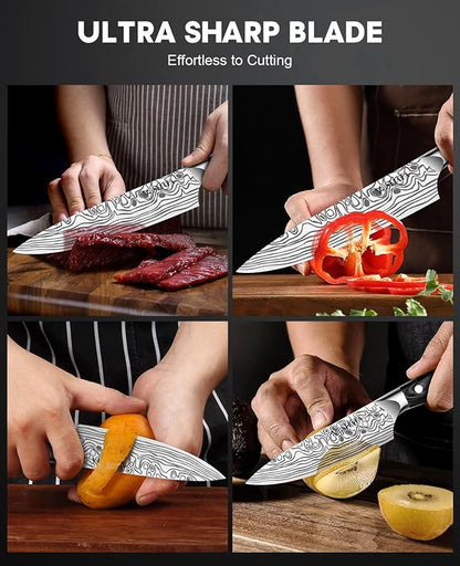 MOSFiATA 2Pcs Chef Knife Set, Sharp Kitchen Knife High Carbon German EN1.4116 - Image 6