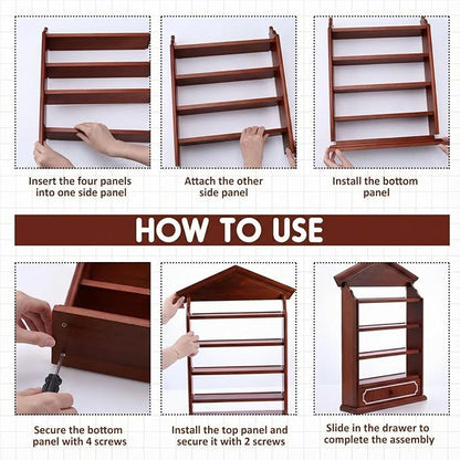 Chunful Vintage Spice Jar Wooden Rack - Image 5