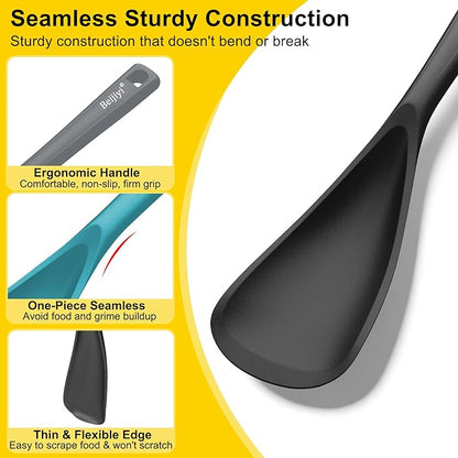 Beijiyi 3 Pack Silicone Cooking Spoons, 12.6 In Multifunction Spatula Spoon - Image 3