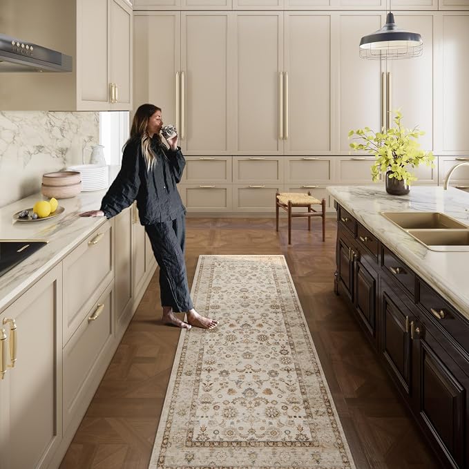 Washable Runners for Hallways Kitchen Rug: 2'x10' Kitchen Runner Stain - Image 2