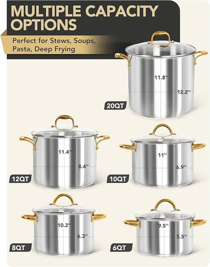 MICHELANGELO Stainless Steel Stock Pot - Image 8