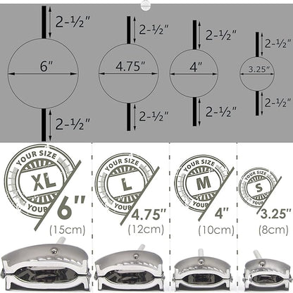 KAYCROWN 6 Inch Empanada Press, Stainless Steel Dumpling Maker Dough Cutter - Image 9