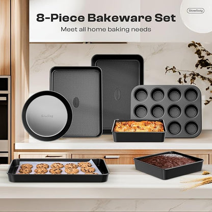12-Piece Nonstick Bakeware Set, Stackable Non Toxic Baking Pans Set - Image 4