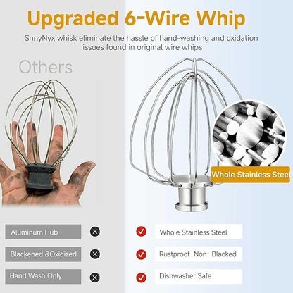 K45WW Whisk Attachment for 4.5 5 QT KitchenAid Tilt-Head Stand Mixer, 6 Wire - Image 4
