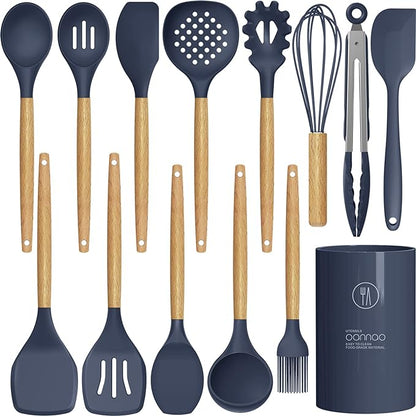 Silicone Cooking Utensils Set by oannao
